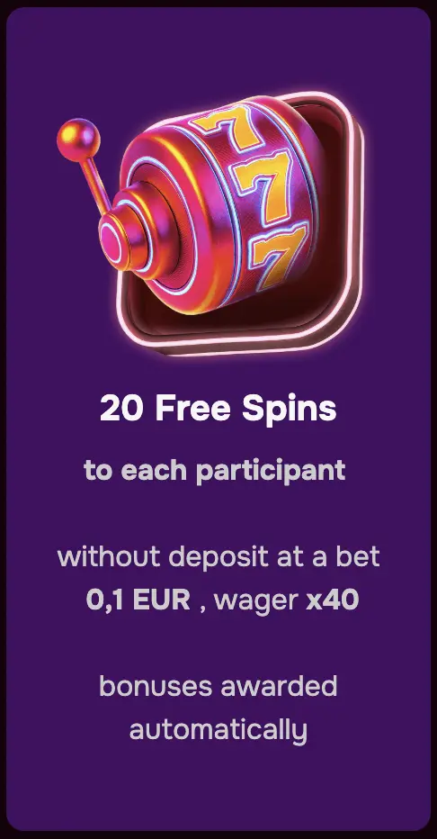 20 FS for each player at Lucky Hills