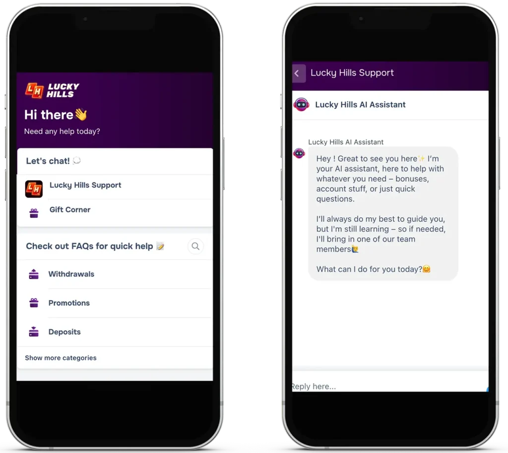 Lucky Hills human and AI support